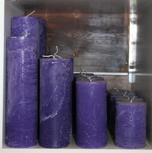 Violet bloklys -ø7 - højde 15 cm